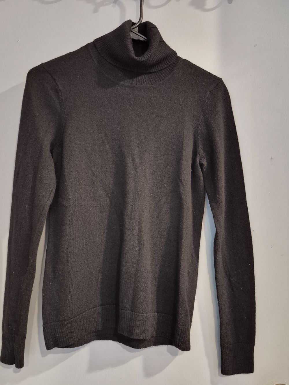 Ellen Tracy Meeino Wool Black Turtleneck Sweater